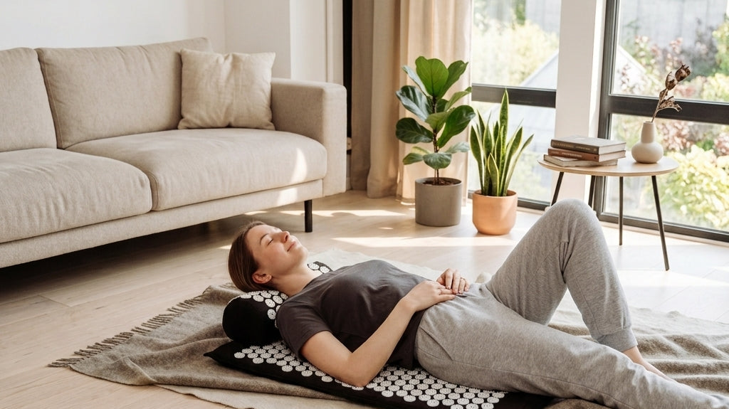 Woman_using_an_acupressure_mat_for_back_and_neck_pain_relief_at_home