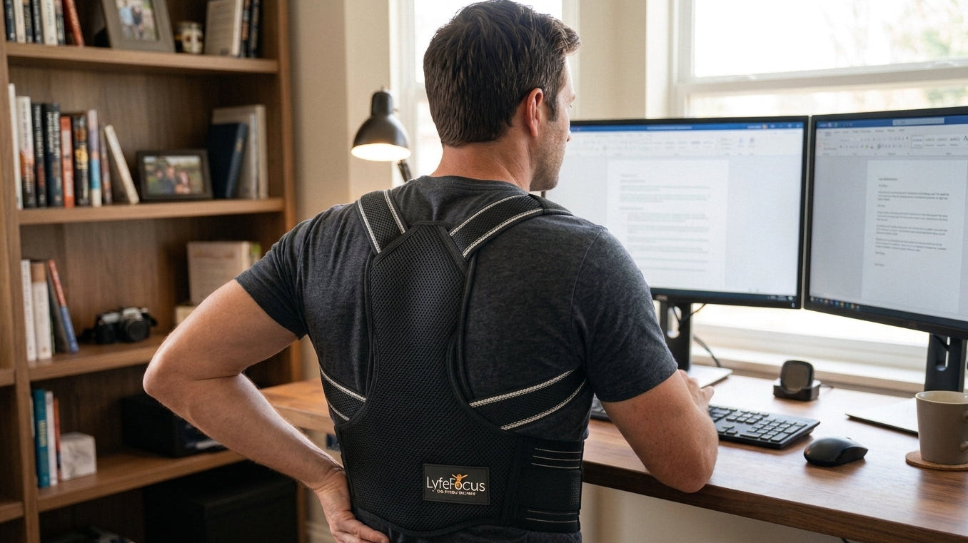 man_wearing_one_of_the_best_posture_correctors_for_office_and_desk_workers