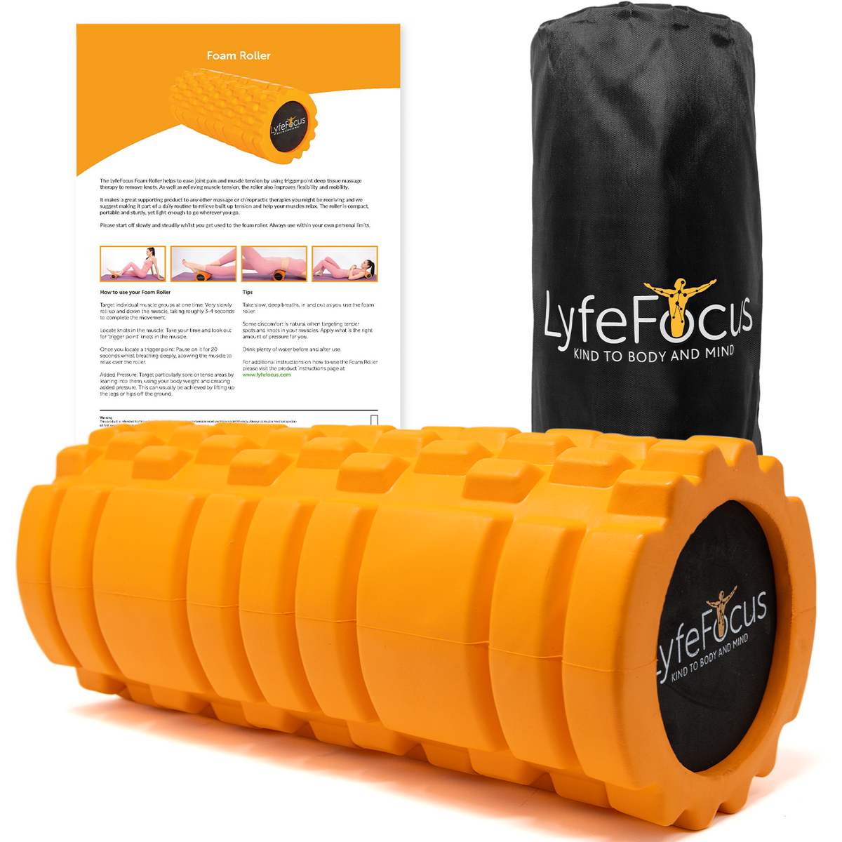 Foam Roller Orange LyfeFocus